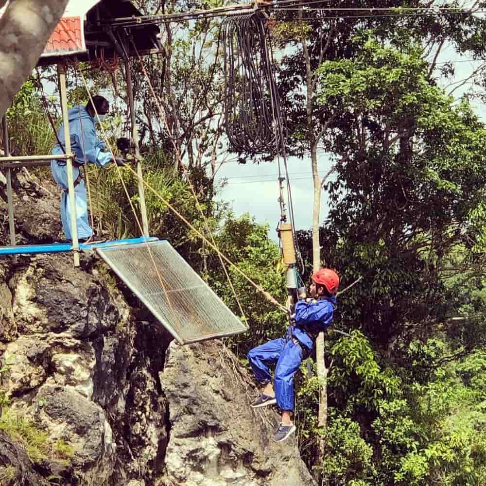 Image of a man about to go to swing